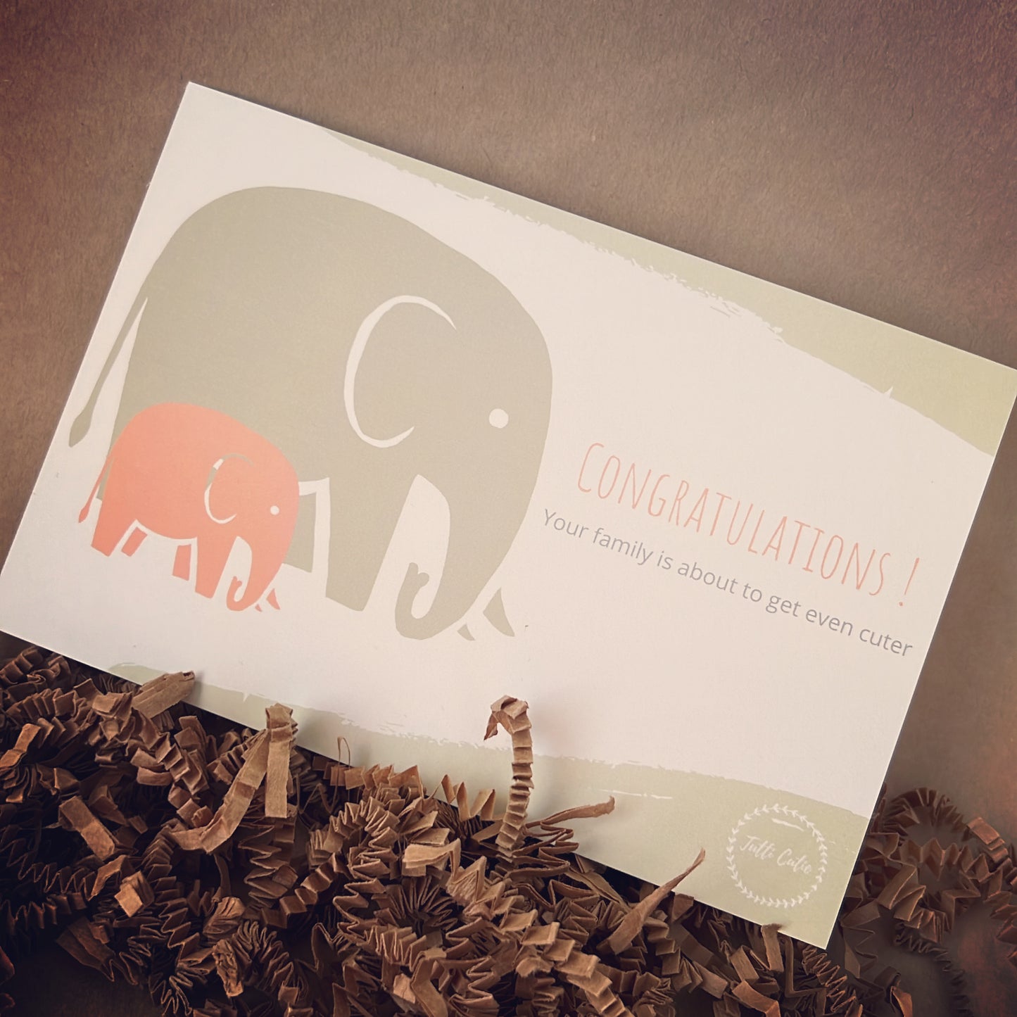 baby shower gift with greeting card